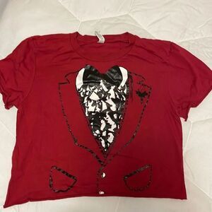 Beetlejuice T shirt crop top